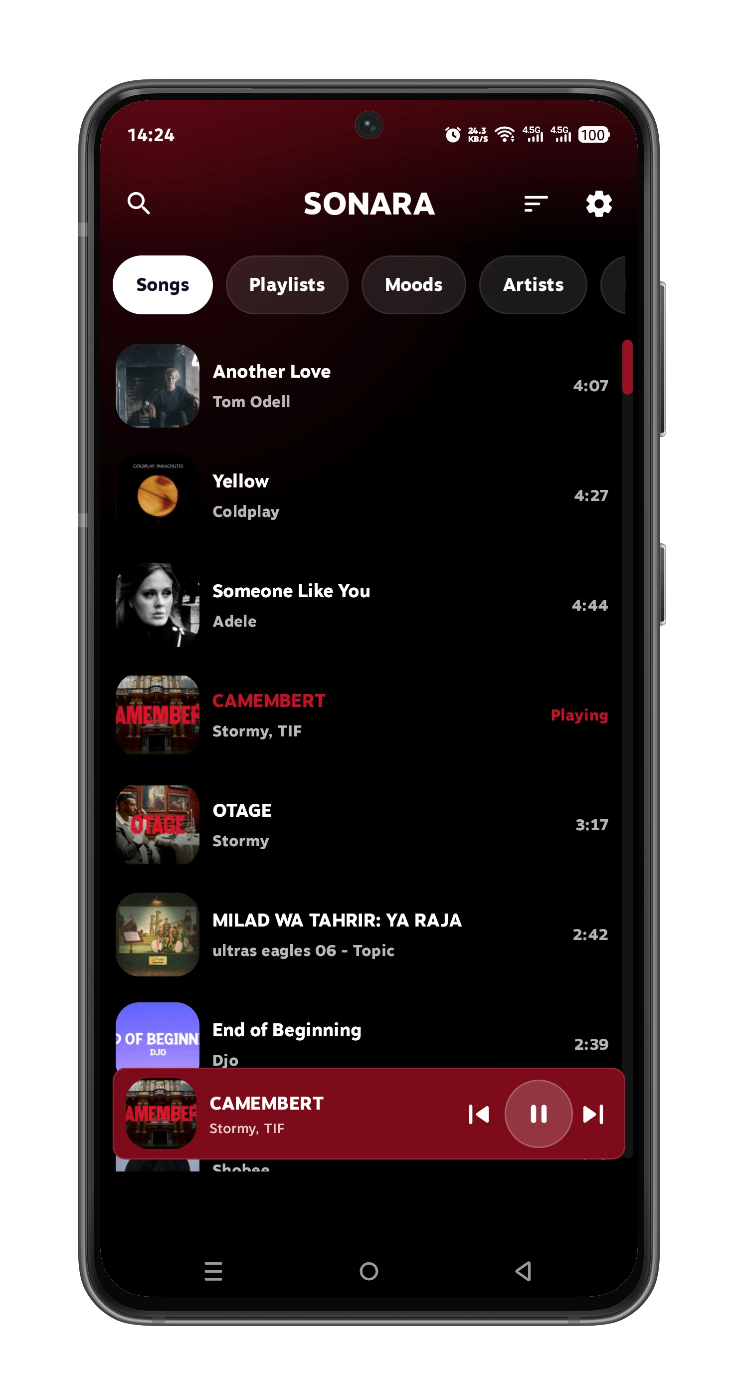 SONARA Home Screen Widgets